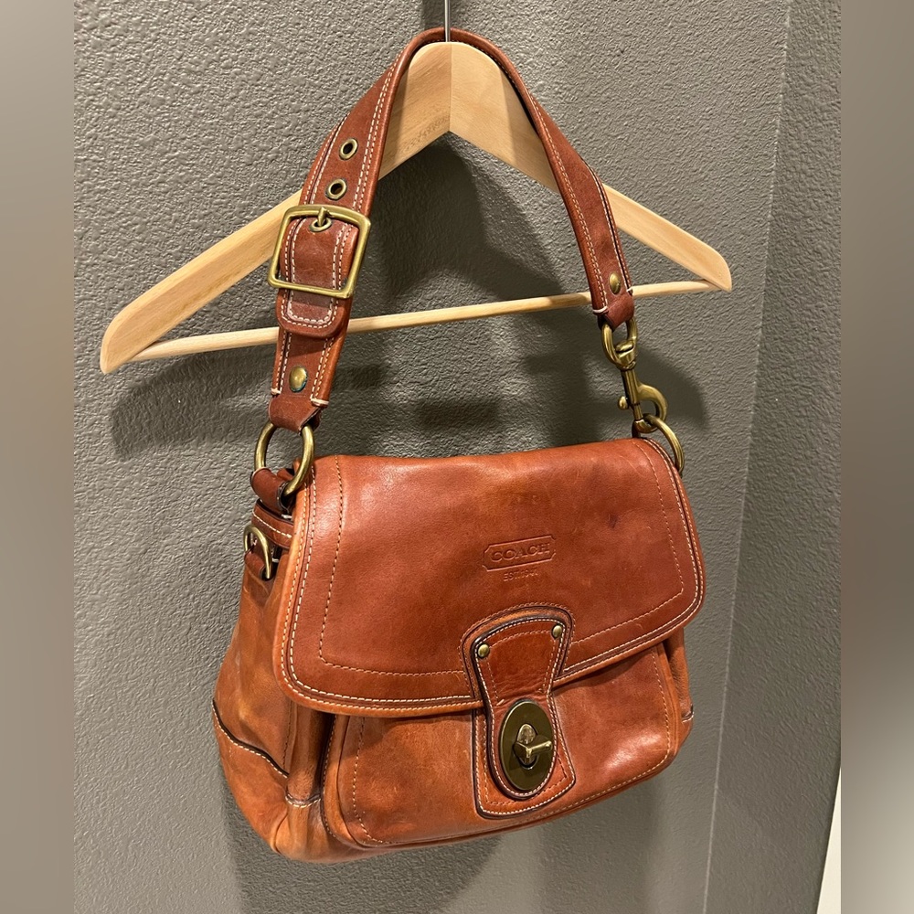 Coach genuine leather shoulder bag